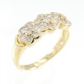 K18YG フラワー ダイヤモンド リング 0.50CT
