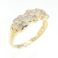 K18YG フラワー ダイヤモンド リング 0.50CT