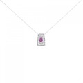 K18WG ルビー ネックレス 0.40CT