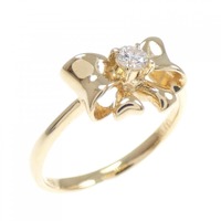 K18YG リボン ダイヤモンド リング 0.10CT