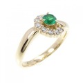 K18YG エメラルド リング 0.20CT