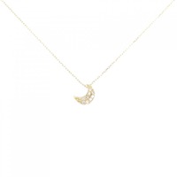 K18YG ムーン ダイヤモンド ネックレス 0.05CT