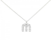 K18WG ダイヤモンド ネックレス 0.19CT