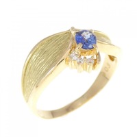 K18YG サファイヤ リング 0.28CT