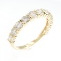 K18YG ハーフエタニティ ダイヤモンド リング 1.08CT