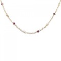 K18YG ルビー ネックレス 4.06CT