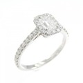 ティファニー ソレスト エメラルドカット リング 0.32CT