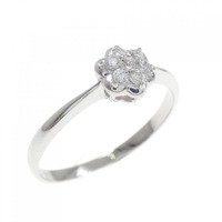 PT フラワー ダイヤモンド リング 0.10CT