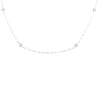 K18WG ダイヤモンド ネックレス 0.14CT