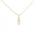 K18YG スリーストーン ダイヤモンド ネックレス 0.30CT