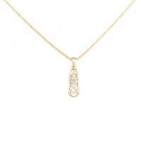 K18YG スリーストーン ダイヤモンド ネックレス 0.30CT