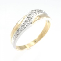 K18YG/PT ダイヤモンド リング 0.09CT