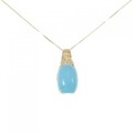 K18YG ターコイズ ネックレス 7.47CT