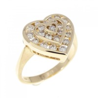 K18YG ハート ダイヤモンド リング 0.46CT