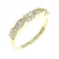 K18YG フラワー ダイヤモンド リング 0.35CT
