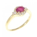 K18YG ルビー リング 0.48CT