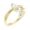 K18YG/K18WG ダイヤモンド リング 0.52CT