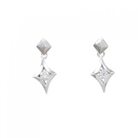 K18WG ダイヤモンド ピアス 0.12CT