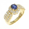 K18YG サファイヤ リング 0.55CT