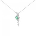 K18WG エメラルド ネックレス 0.60CT