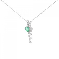 K18WG エメラルド ネックレス 0.60CT