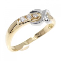 K18YG/PT ダイヤモンド リング 0.06CT