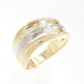 K18YG/PT ダイヤモンド リング 0.20CT