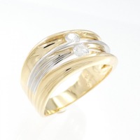 K18YG/PT ダイヤモンド リング 0.20CT