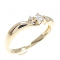 K18YG ダイヤモンド リング 0.12CT