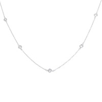 K18WG 2WAY ダイヤモンド ネックレス 0.45CT