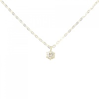 K18YG ソリティア ダイヤモンド ネックレス 0.18CT