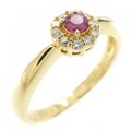 K18YG ルビー リング 0.12CT