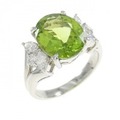 PT ペリドット リング 3.895CT