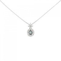 K18WG アレキサンドライト ネックレス 0.15CT