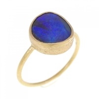 K18YG ボルダーオパール リング