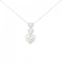 750WG/K18WG ハート ダイヤモンド ネックレス 0.82CT