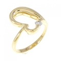 K18YG ハート ダイヤモンド リング 0.12CT
