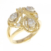 K18YG/K18WG ダイヤモンド リング 0.21CT