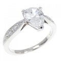 【リメイク】PT ダイヤモンド リング 1.010CT D SI2 ペアシェイプ