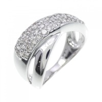 K18WG パヴェ ダイヤモンド リング 0.46CT