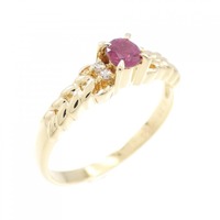 K18YG ルビー リング 0.20CT