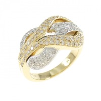 K18YG/K18WG ダイヤモンド リング 0.63CT