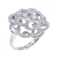 PT フラワー ダイヤモンド リング 0.95CT