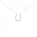 K18YG ホースシュー ダイヤモンド ネックレス 0.50CT