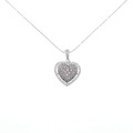 K18WG ハート ダイヤモンド ネックレス 1.08CT