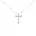 K18YG クロス ダイヤモンド ネックレス 1.00CT