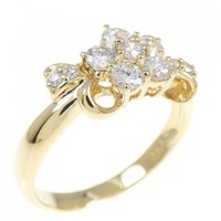 K18YG フラワー ダイヤモンド リング 0.50CT