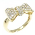 K18YG リボン ダイヤモンド リング 0.50CT