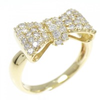 K18YG リボン ダイヤモンド リング 0.50CT