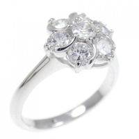 K18WG フラワー ダイヤモンド リング 1.01CT